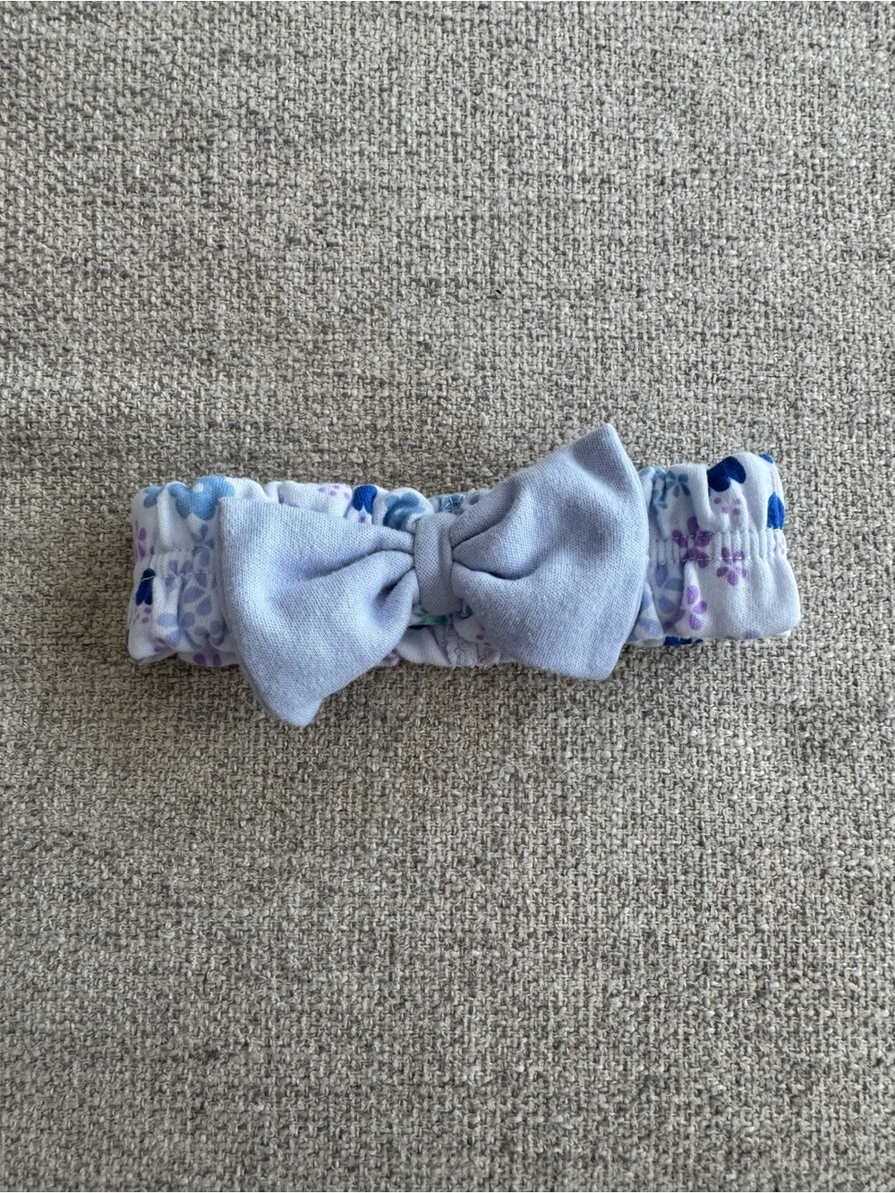 Disney Light Purple Bow Floral Elastic Headband
